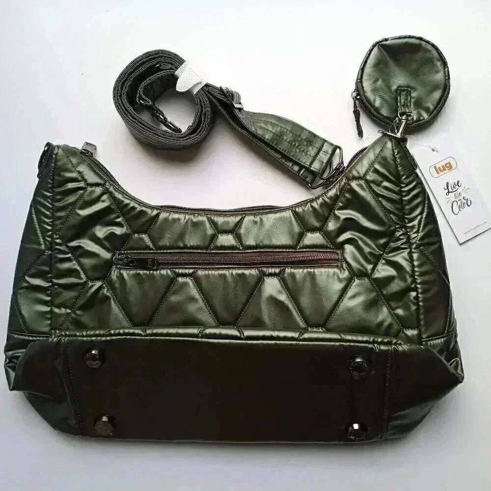 LUG Winger Hobo Bag / Crossbody / Shoulder Bag with Coin Pouch - Metalli… - Picture 7 of 16